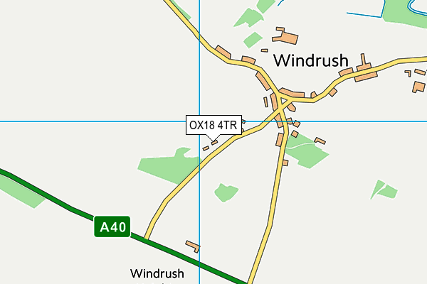 OX18 4TR map - OS VectorMap District (Ordnance Survey)