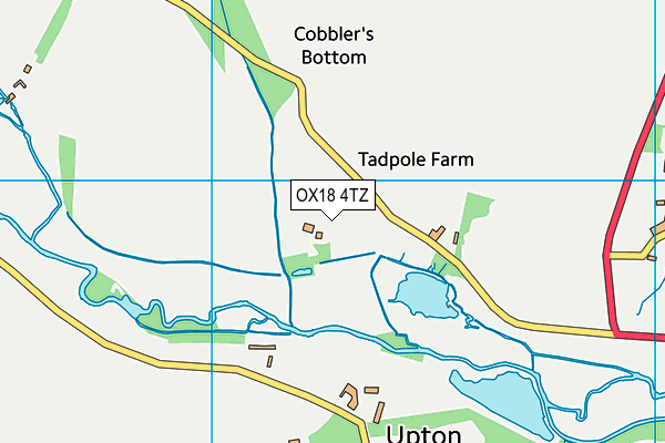 OX18 4TZ map - OS VectorMap District (Ordnance Survey)