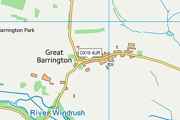 OX18 4UR map - OS VectorMap District (Ordnance Survey)