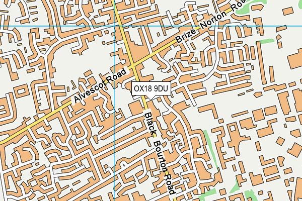 OX18 9DU map - OS VectorMap District (Ordnance Survey)