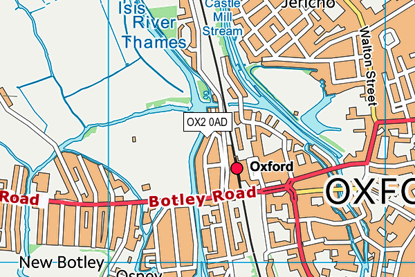 OX2 0AD map - OS VectorMap District (Ordnance Survey)