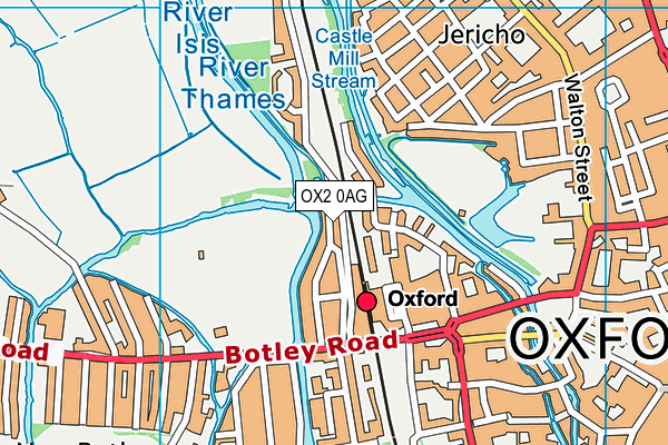 OX2 0AG map - OS VectorMap District (Ordnance Survey)
