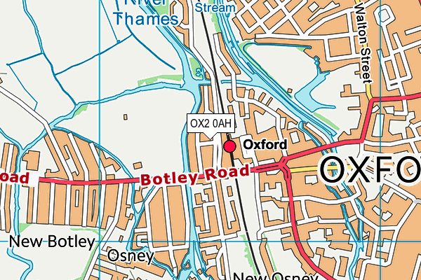 OX2 0AH map - OS VectorMap District (Ordnance Survey)