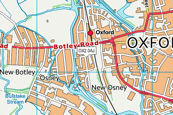 OX2 0AJ map - OS VectorMap District (Ordnance Survey)