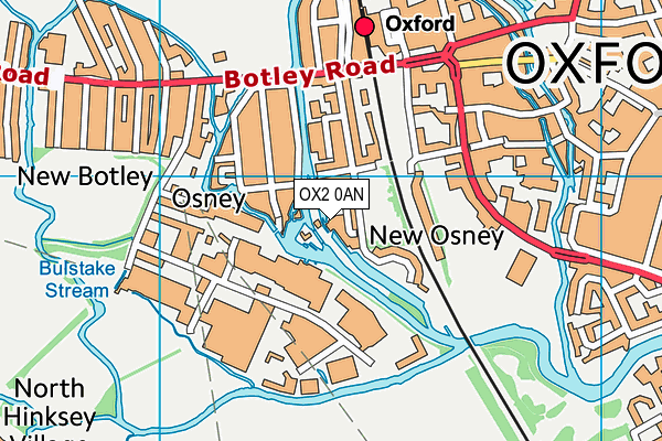 OX2 0AN map - OS VectorMap District (Ordnance Survey)