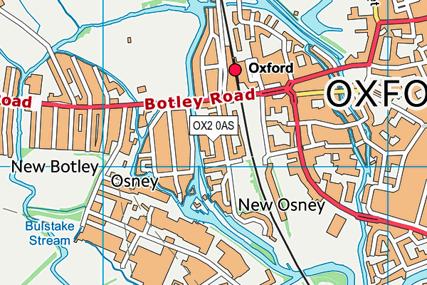 OX2 0AS map - OS VectorMap District (Ordnance Survey)