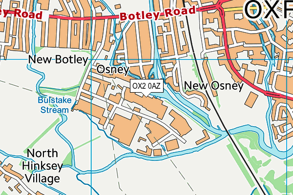 OX2 0AZ map - OS VectorMap District (Ordnance Survey)