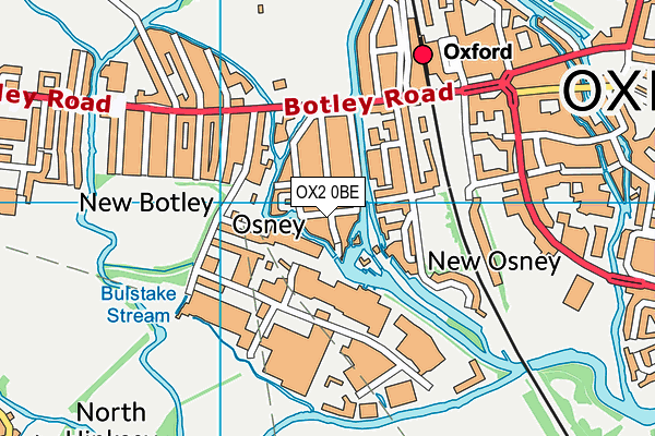 OX2 0BE map - OS VectorMap District (Ordnance Survey)