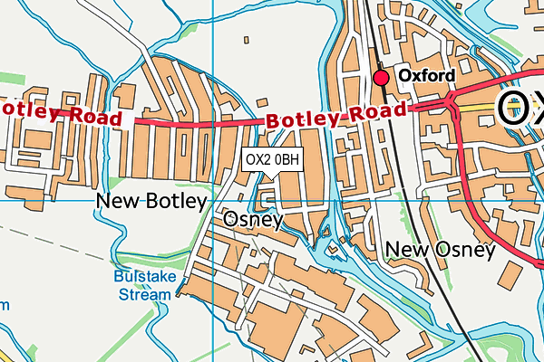 OX2 0BH map - OS VectorMap District (Ordnance Survey)