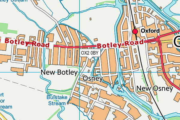 OX2 0BY map - OS VectorMap District (Ordnance Survey)