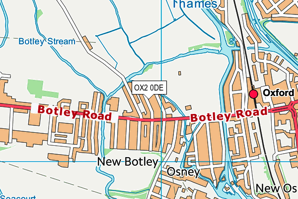 OX2 0DE map - OS VectorMap District (Ordnance Survey)