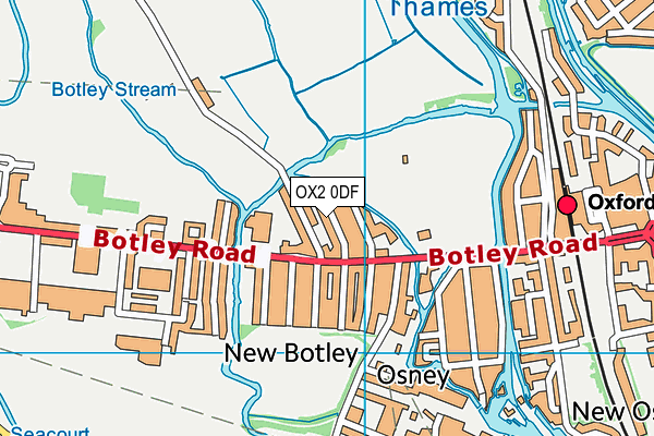 OX2 0DF map - OS VectorMap District (Ordnance Survey)