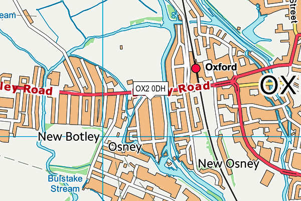 OX2 0DH map - OS VectorMap District (Ordnance Survey)