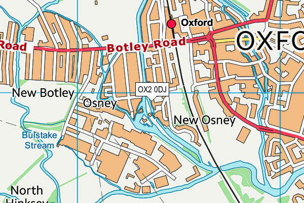 OX2 0DJ map - OS VectorMap District (Ordnance Survey)