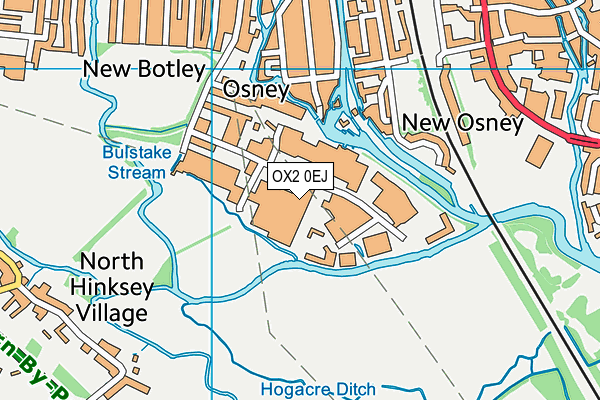 OX2 0EJ map - OS VectorMap District (Ordnance Survey)