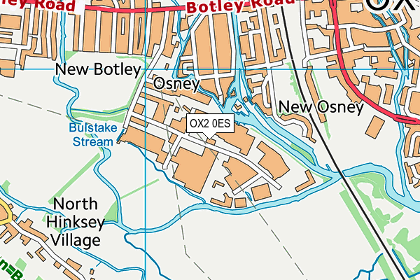 OX2 0ES map - OS VectorMap District (Ordnance Survey)