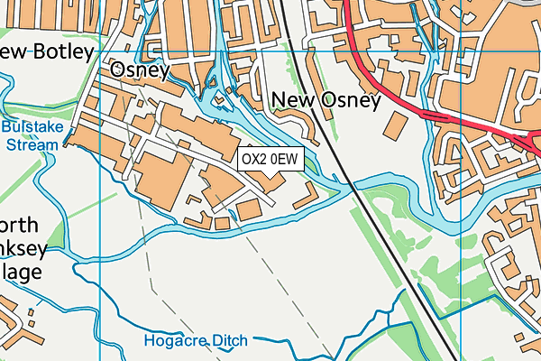 OX2 0EW map - OS VectorMap District (Ordnance Survey)