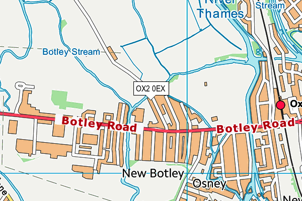 OX2 0EX map - OS VectorMap District (Ordnance Survey)