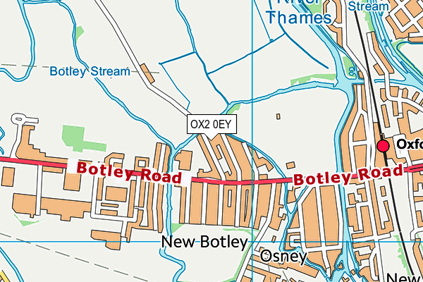 OX2 0EY map - OS VectorMap District (Ordnance Survey)