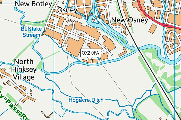 OX2 0FA map - OS VectorMap District (Ordnance Survey)
