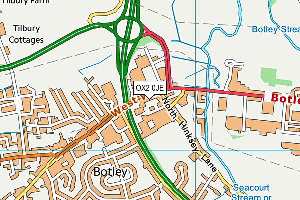 OX2 0JE map - OS VectorMap District (Ordnance Survey)