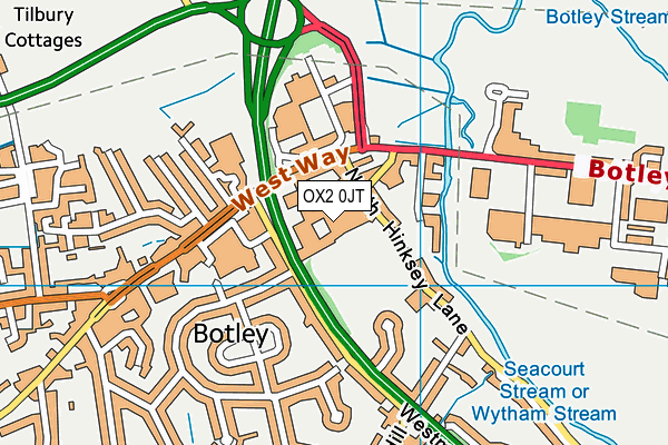 OX2 0JT map - OS VectorMap District (Ordnance Survey)