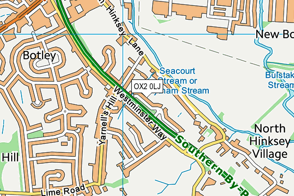 OX2 0LJ map - OS VectorMap District (Ordnance Survey)