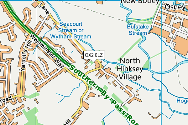 North Hinksey C Of E School map (OX2 0LZ) - OS VectorMap District (Ordnance Survey)