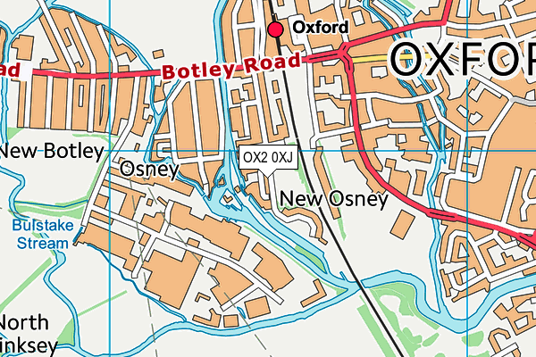 OX2 0XJ map - OS VectorMap District (Ordnance Survey)