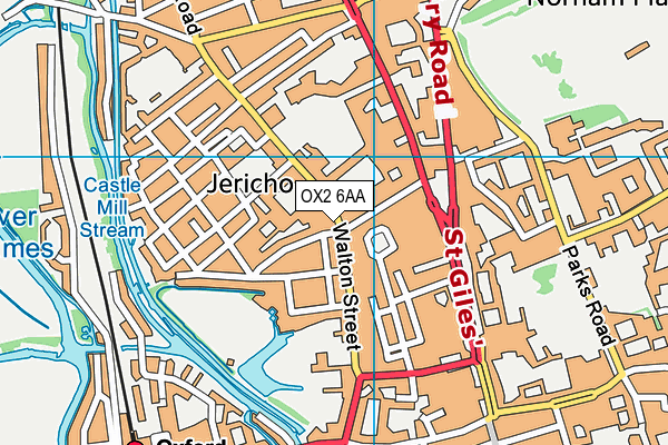 OX2 6AA map - OS VectorMap District (Ordnance Survey)