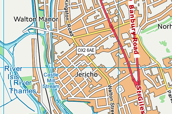 OX2 6AE map - OS VectorMap District (Ordnance Survey)