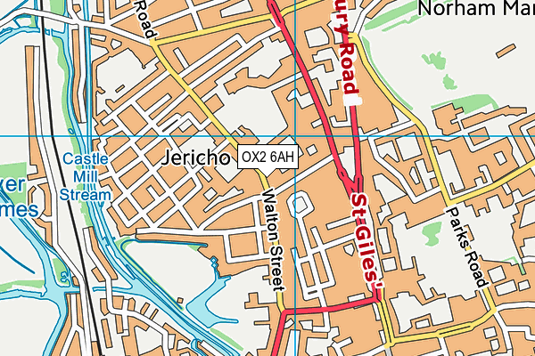 OX2 6AH map - OS VectorMap District (Ordnance Survey)