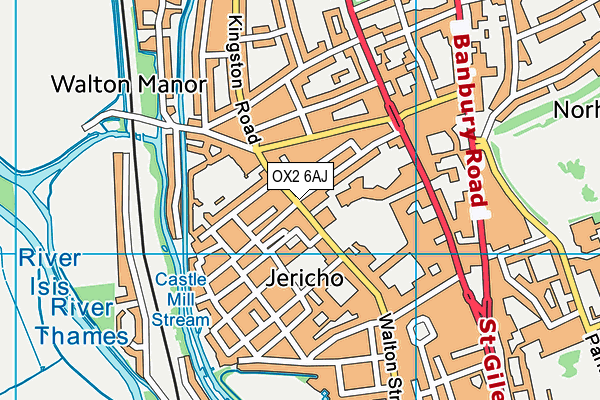 OX2 6AJ map - OS VectorMap District (Ordnance Survey)