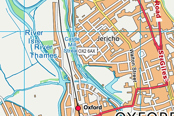 OX2 6AX map - OS VectorMap District (Ordnance Survey)