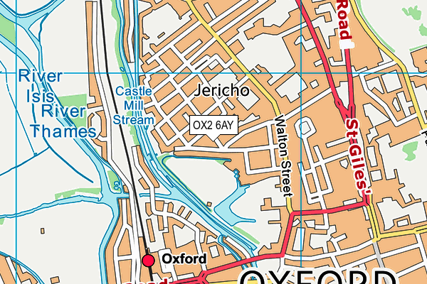 OX2 6AY map - OS VectorMap District (Ordnance Survey)