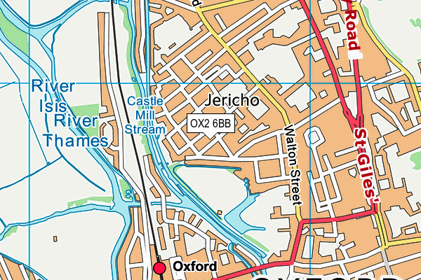OX2 6BB map - OS VectorMap District (Ordnance Survey)