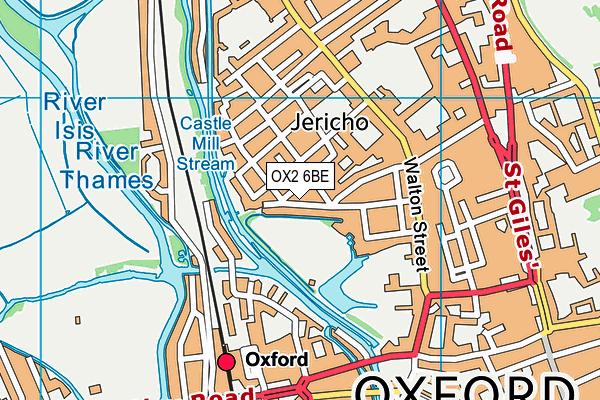 OX2 6BE map - OS VectorMap District (Ordnance Survey)