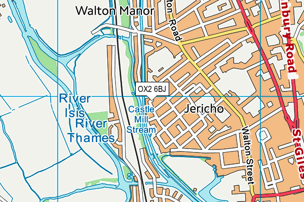 OX2 6BJ map - OS VectorMap District (Ordnance Survey)