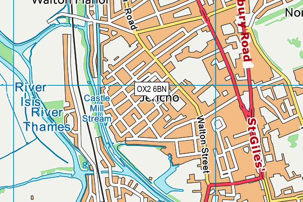 OX2 6BN map - OS VectorMap District (Ordnance Survey)