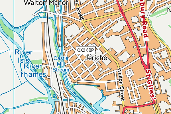 OX2 6BP map - OS VectorMap District (Ordnance Survey)