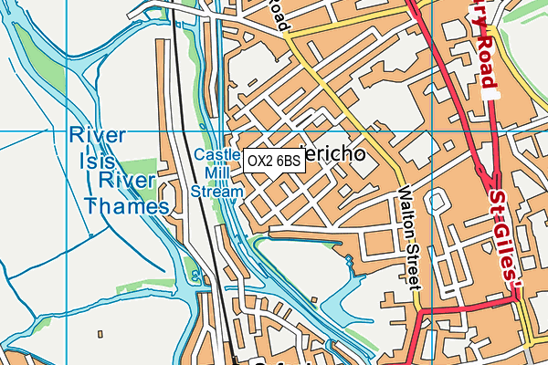 OX2 6BS map - OS VectorMap District (Ordnance Survey)