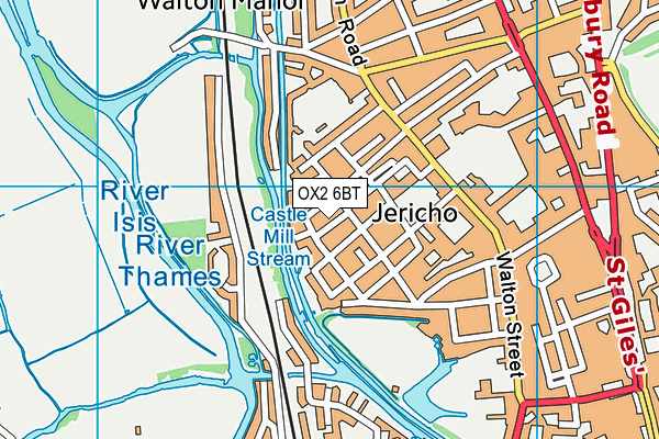 OX2 6BT map - OS VectorMap District (Ordnance Survey)