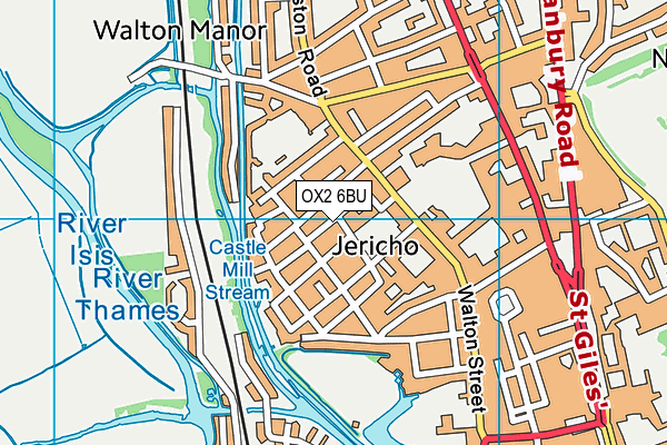OX2 6BU map - OS VectorMap District (Ordnance Survey)