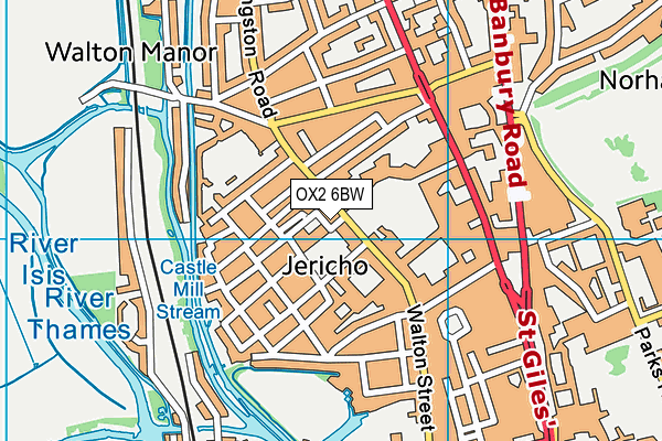 OX2 6BW map - OS VectorMap District (Ordnance Survey)