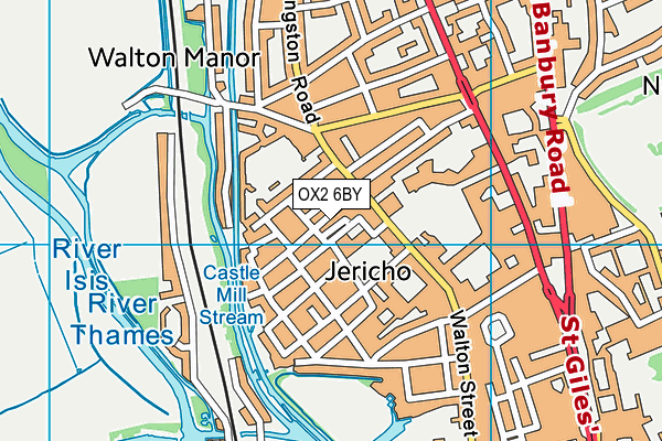 OX2 6BY map - OS VectorMap District (Ordnance Survey)