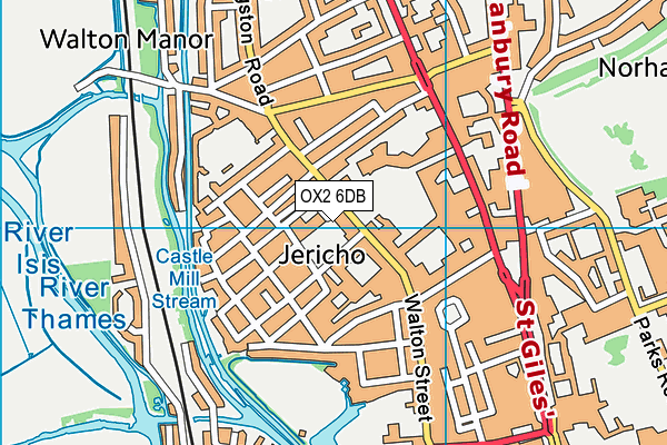 OX2 6DB map - OS VectorMap District (Ordnance Survey)