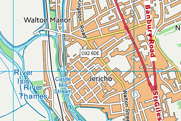 OX2 6DE map - OS VectorMap District (Ordnance Survey)