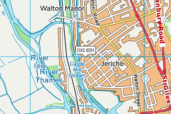 OX2 6DH map - OS VectorMap District (Ordnance Survey)