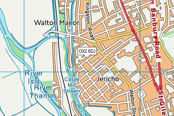 OX2 6DJ map - OS VectorMap District (Ordnance Survey)