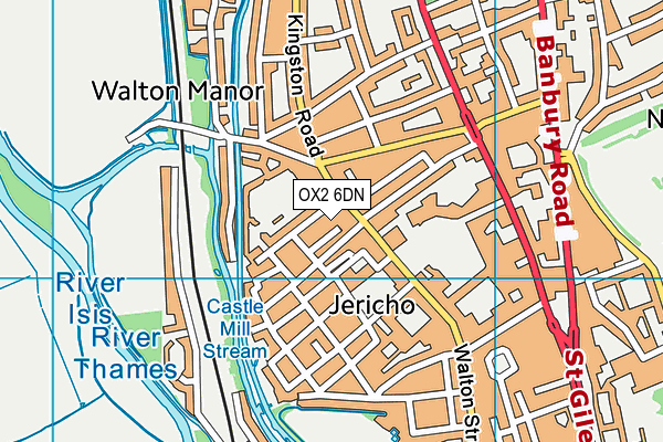 OX2 6DN map - OS VectorMap District (Ordnance Survey)